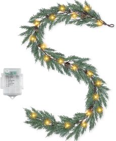 Artgar Christmas Cedar Garland, 6 Ft Realistic Pine Garland